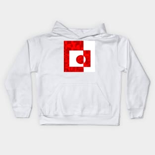 Simply red and white Kids Hoodie